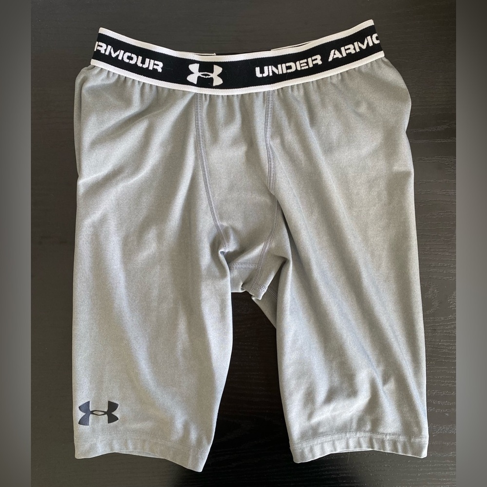 Pre-owned Under Armour medium compression shorts men gray